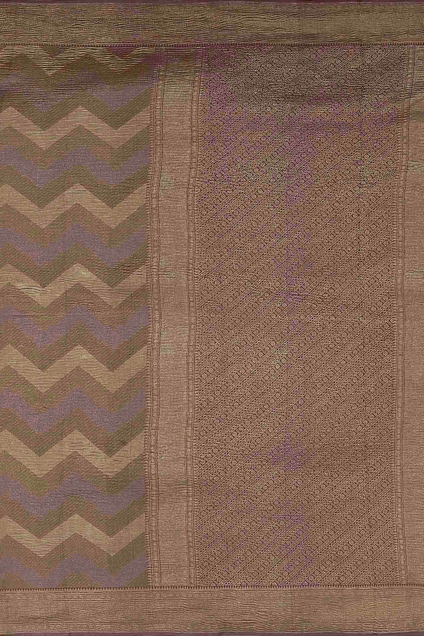 Mauve Mysore Crepe Saree