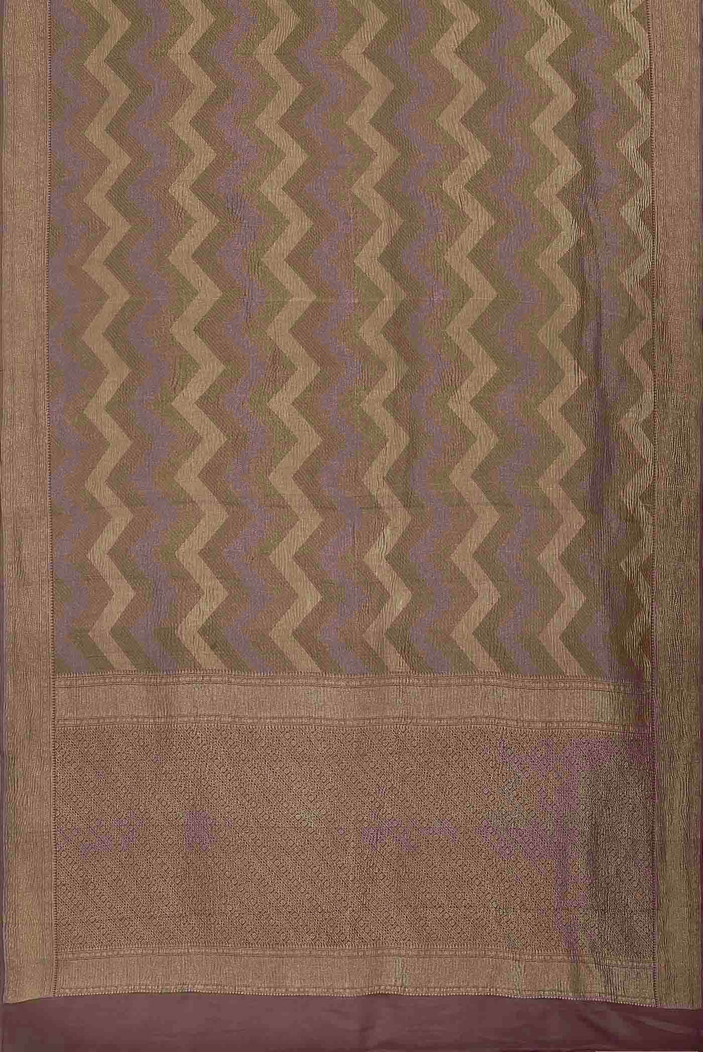 Mauve Mysore Crepe Saree