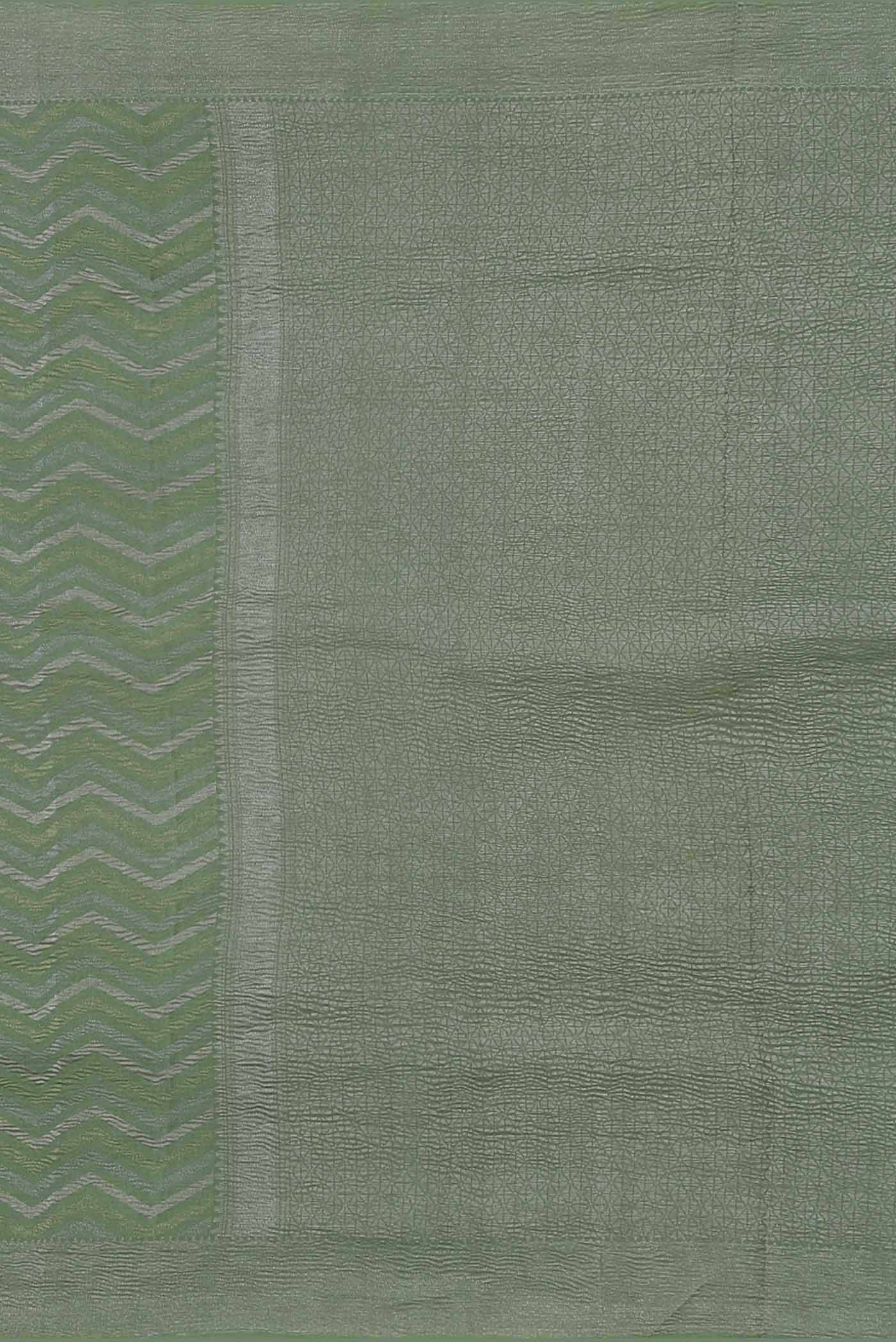 Pista Green Mysore Crepe Saree