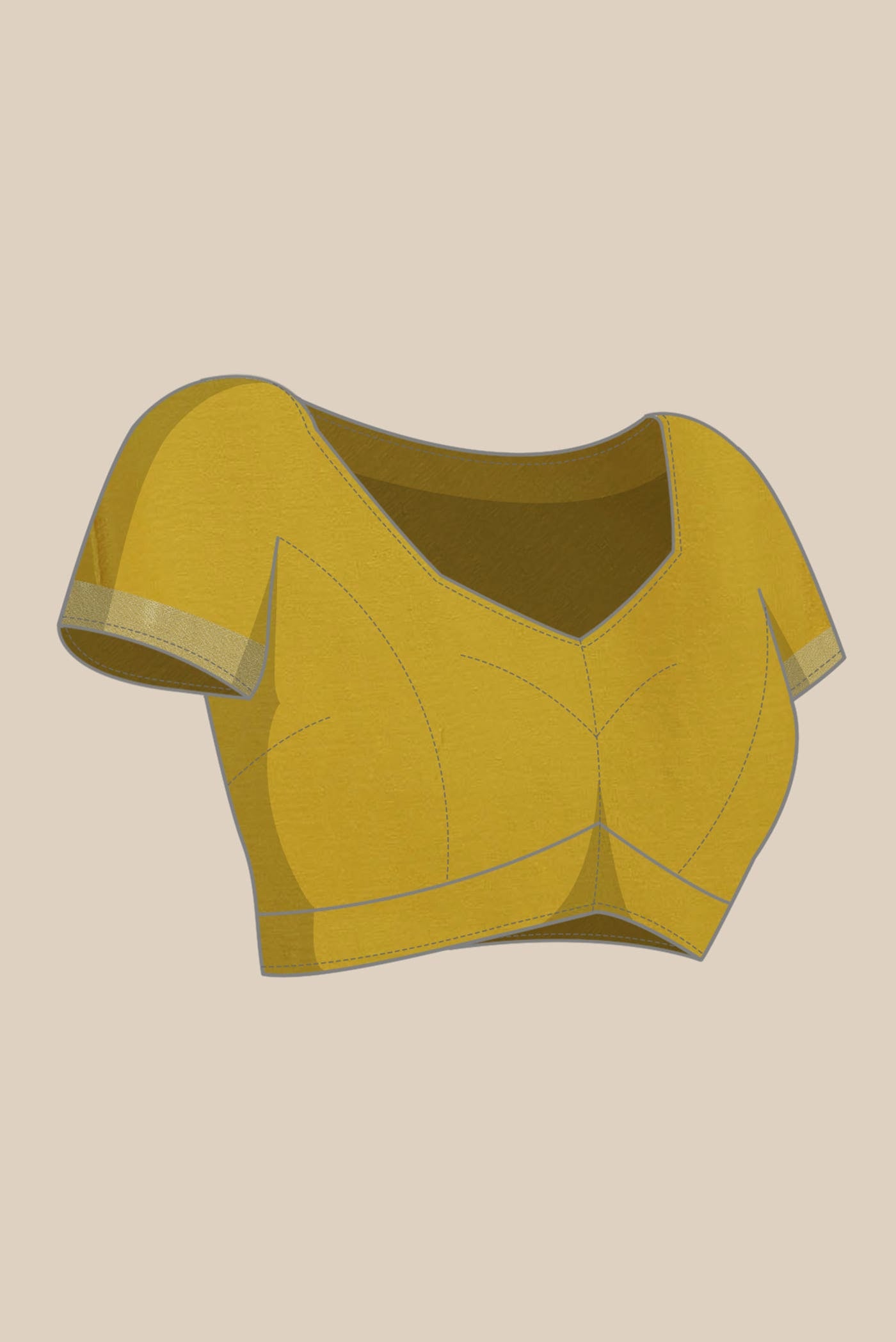 Yellow Mysore Crepe Saree