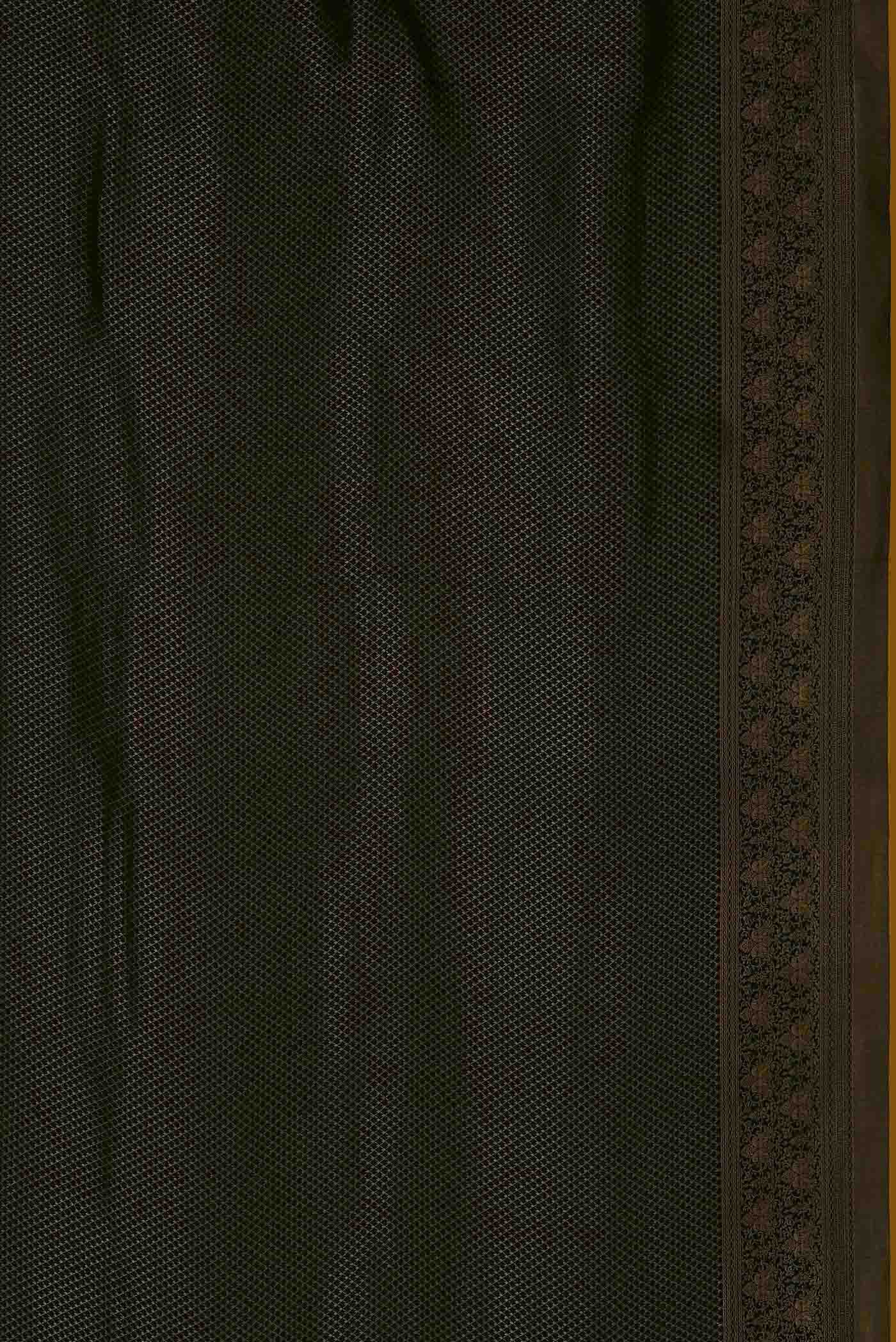 Black Mysore Crepe Saree