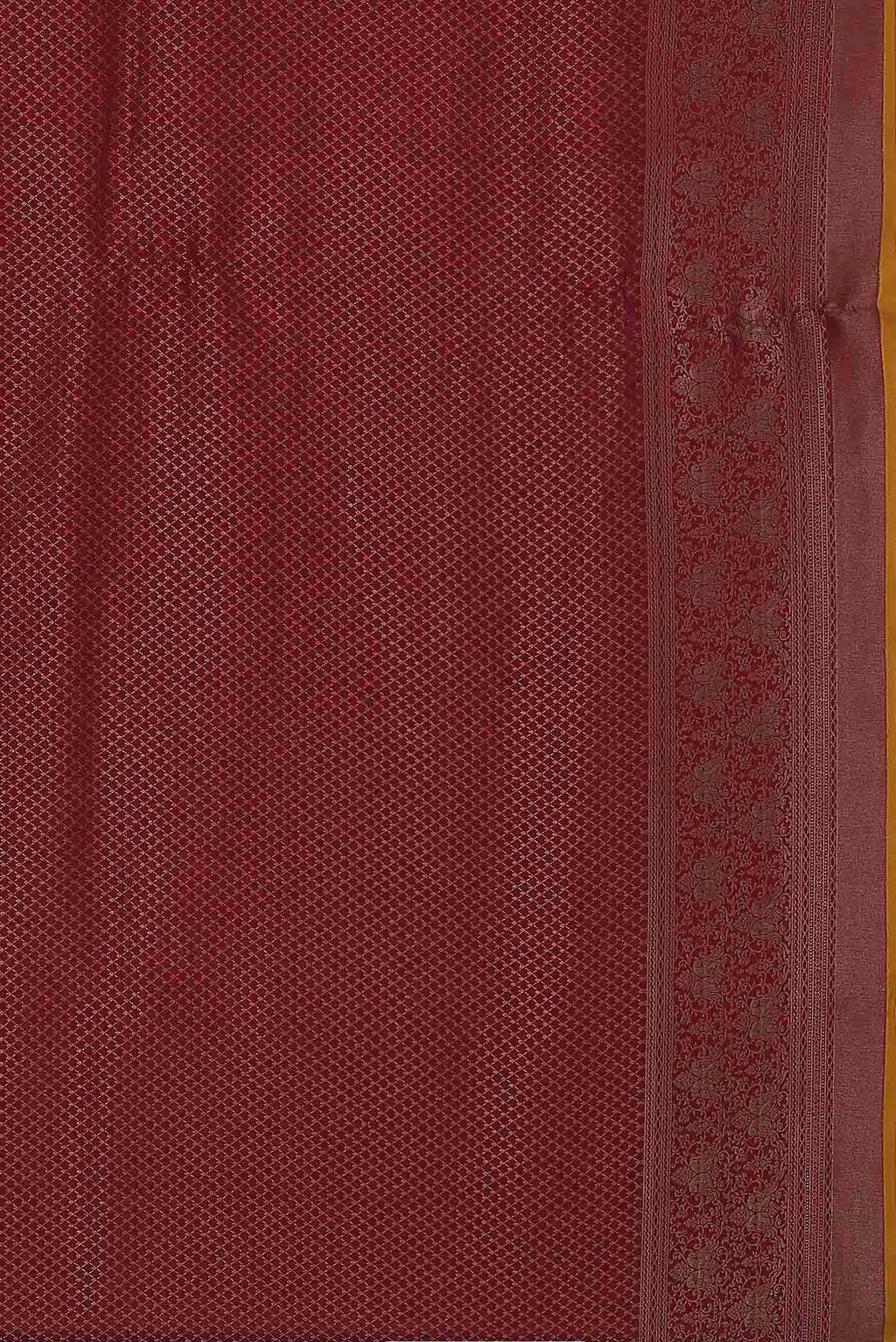 Maroon Mysore Crepe Saree