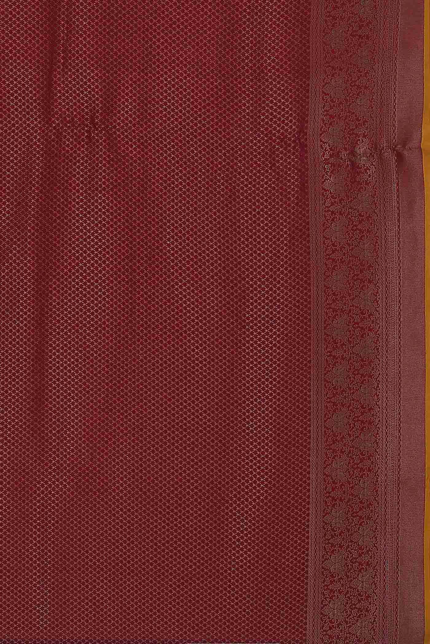 Maroon Mysore Crepe Saree