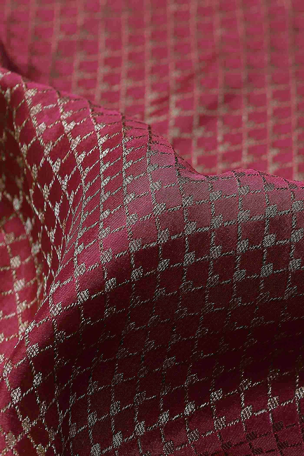 Maroon Mysore Crepe Saree