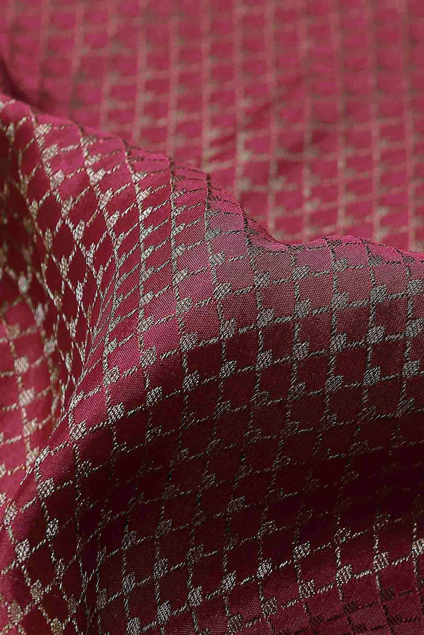 Maroon Mysore Crepe Saree