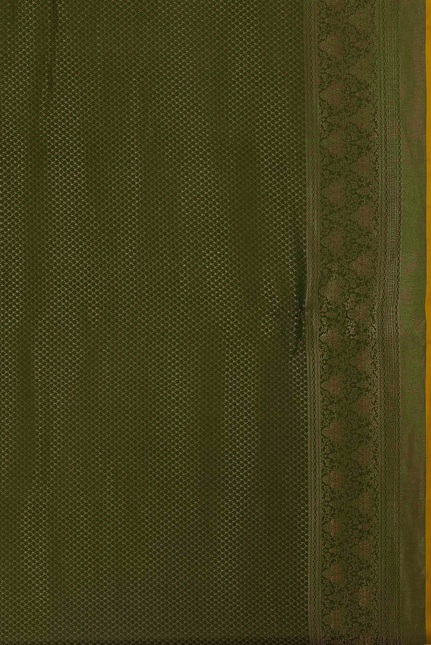 Green Mysore Crepe Saree