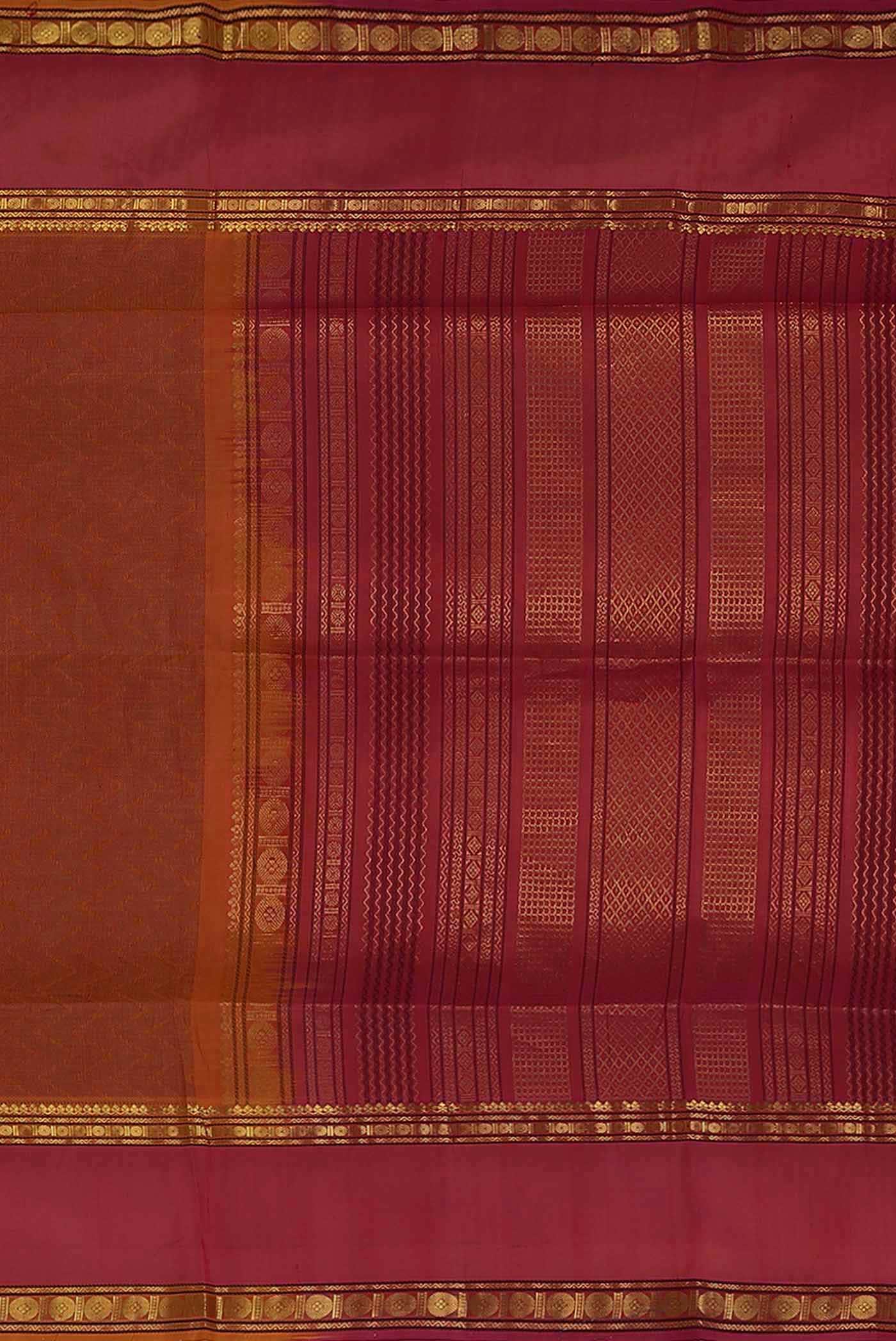 Orange Silk Cotton Saree