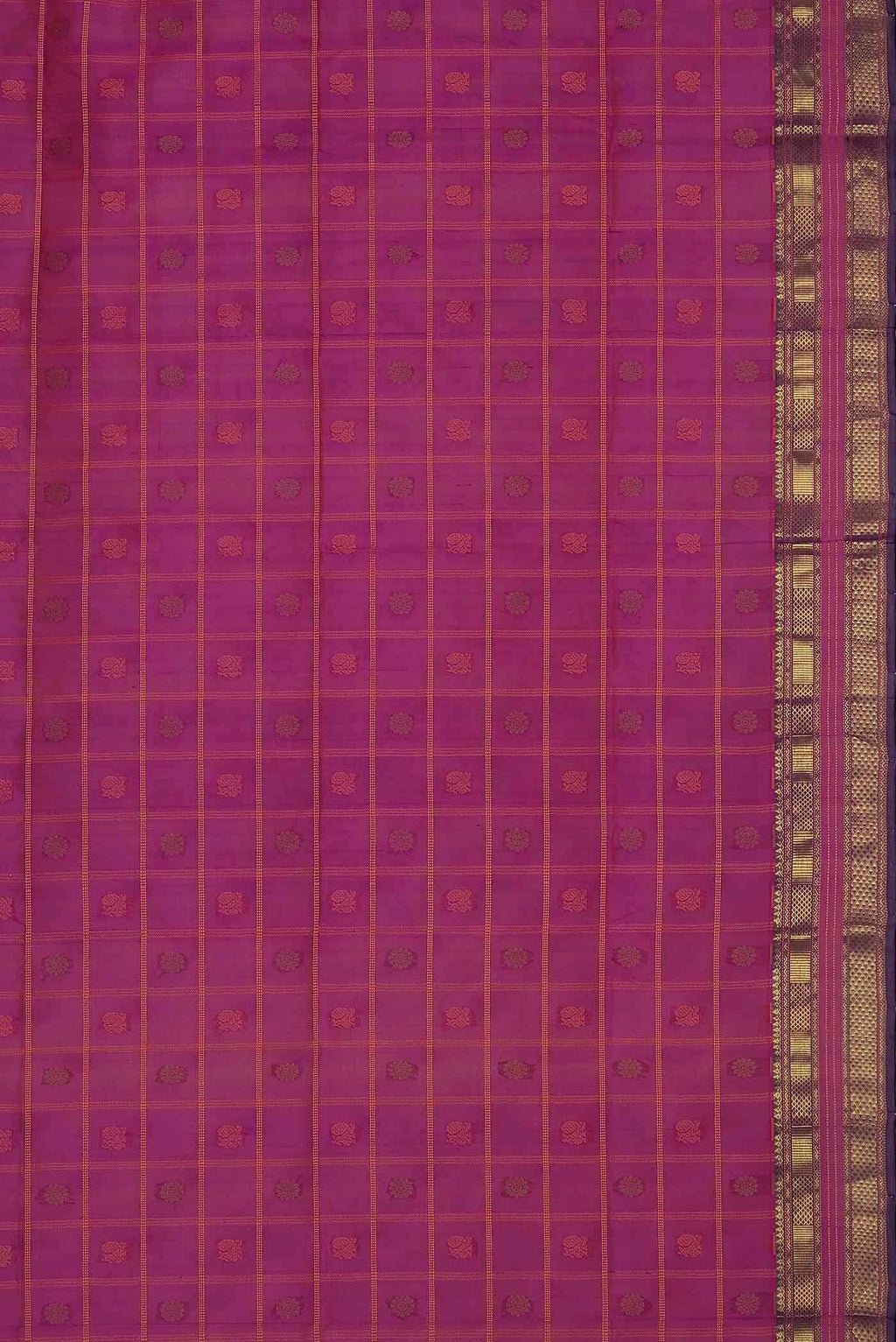Magenta Silk Cotton Saree