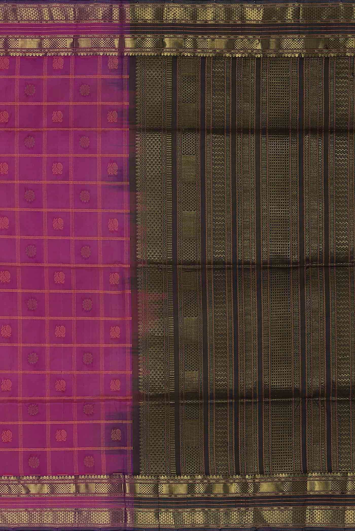 Magenta Silk Cotton Saree