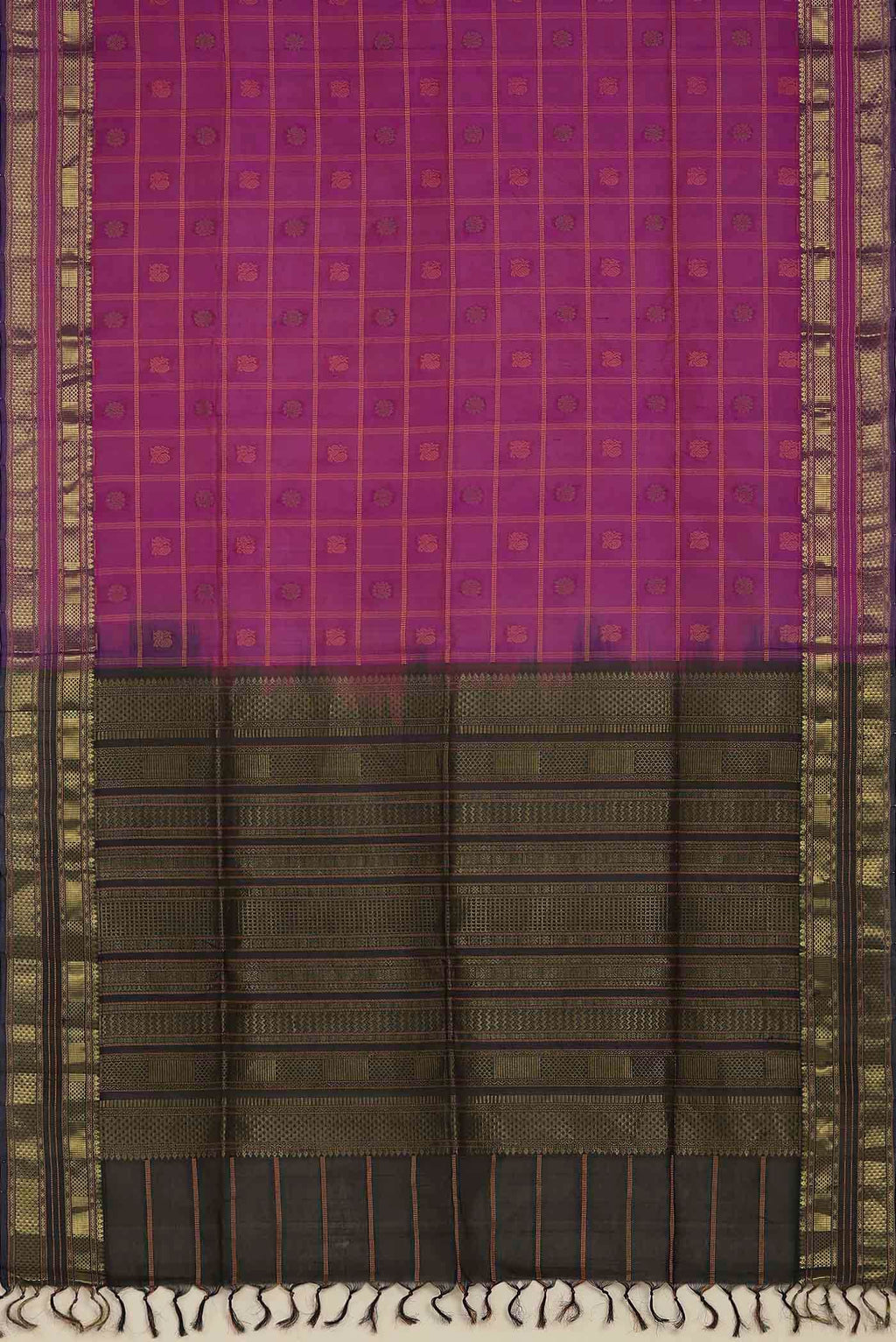 Magenta Silk Cotton Saree
