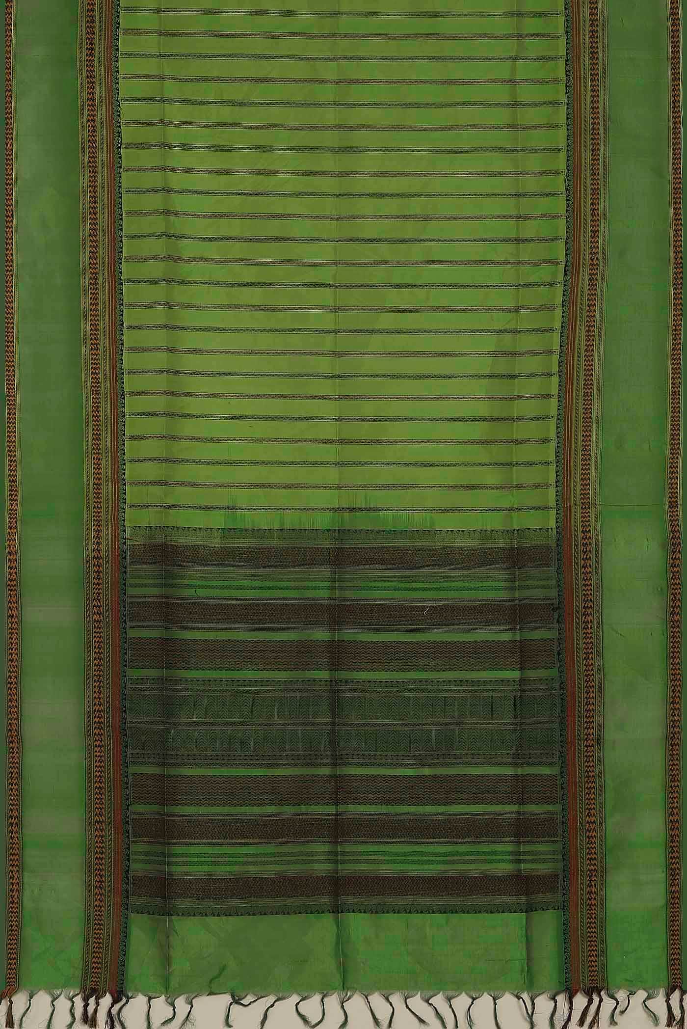 Green Silk Cotton Saree