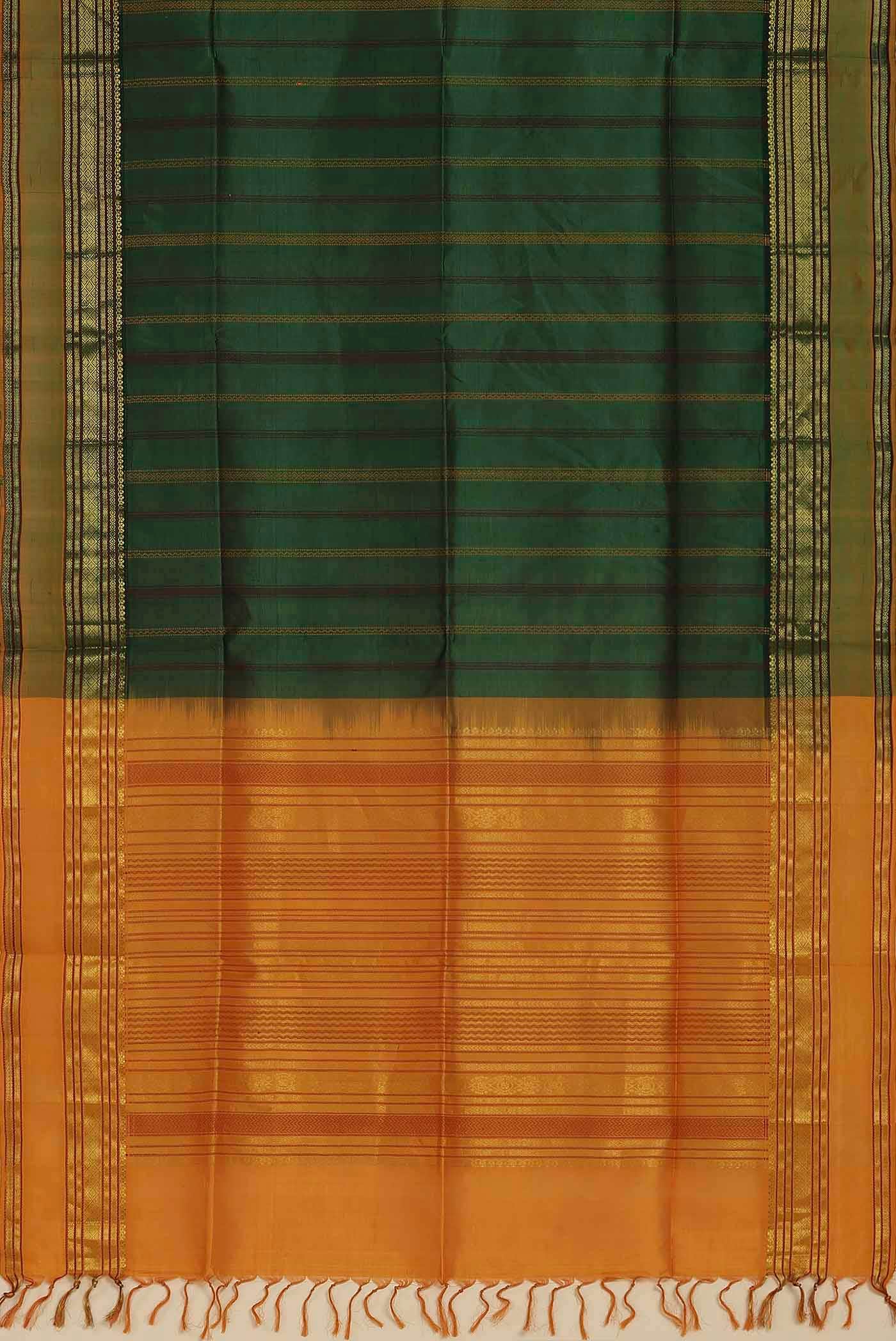 Green Silk Cotton Saree