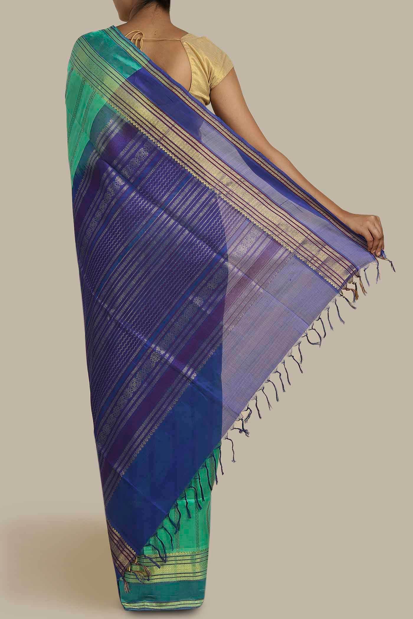Green Silk Cotton Saree
