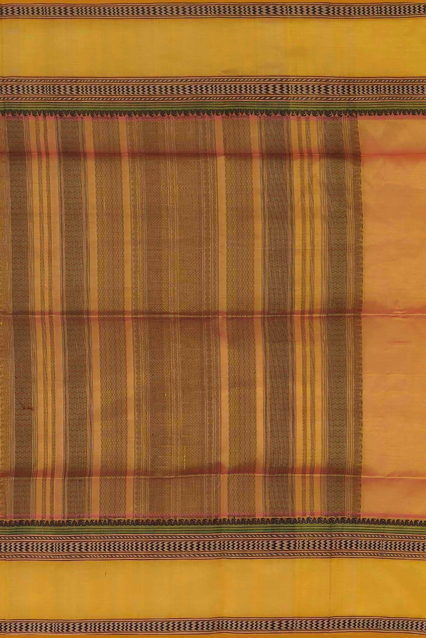 Yellow Silk Cotton Saree