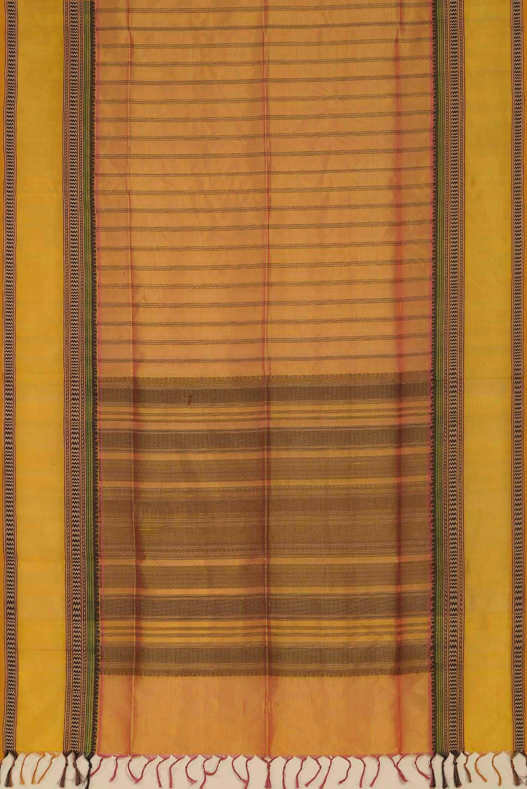 Yellow Silk Cotton Saree