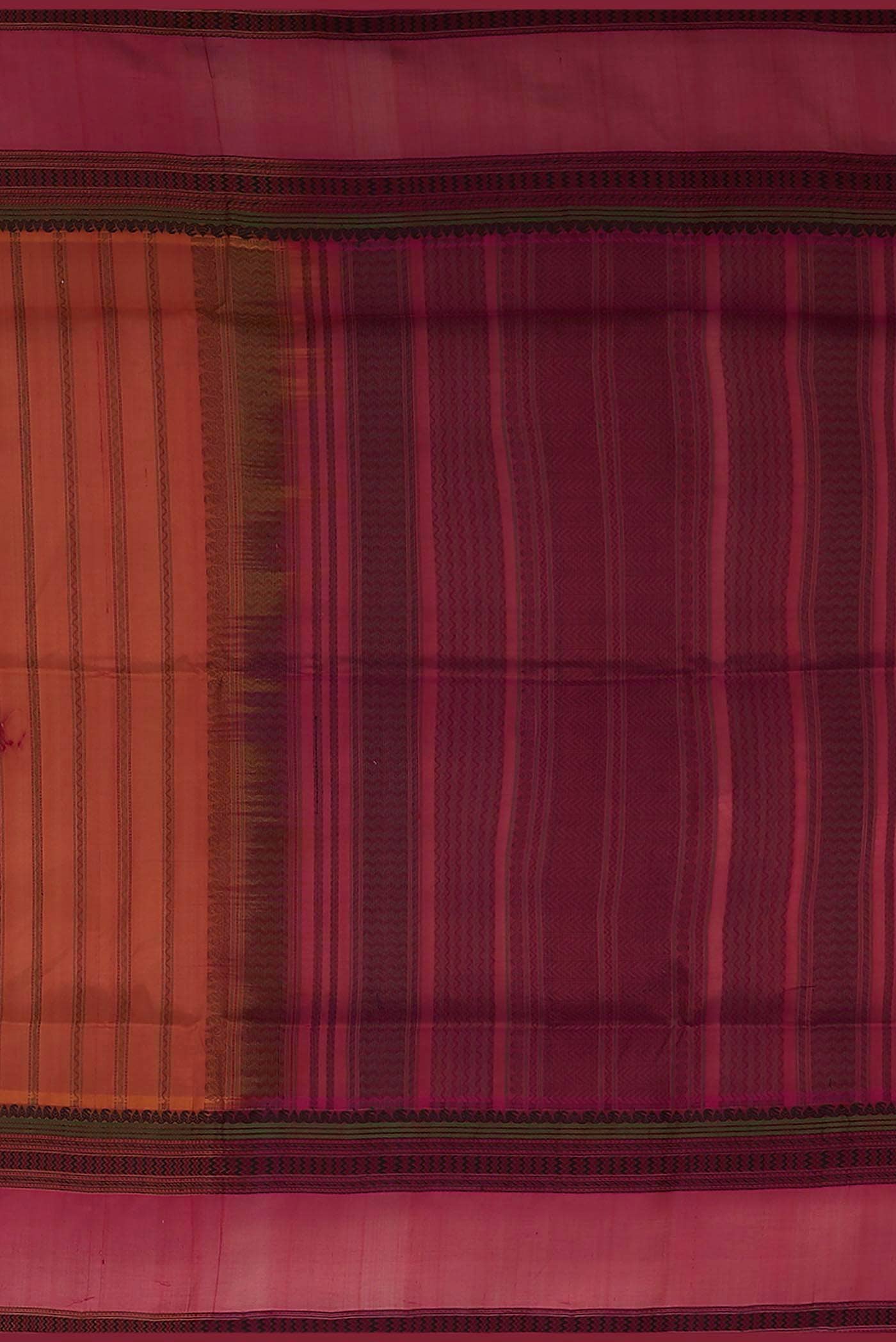Orange Silk Cotton Saree
