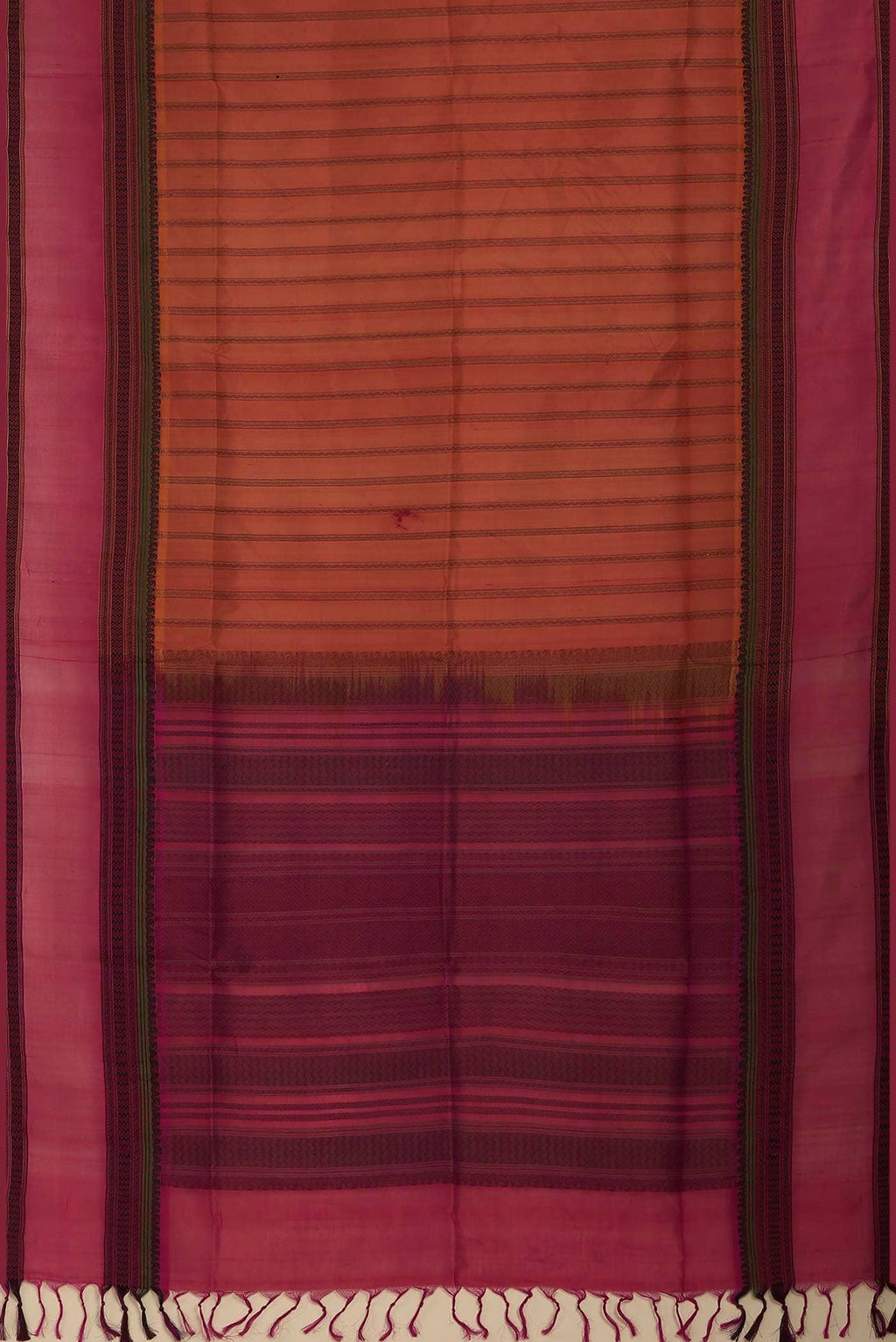 Orange Silk Cotton Saree