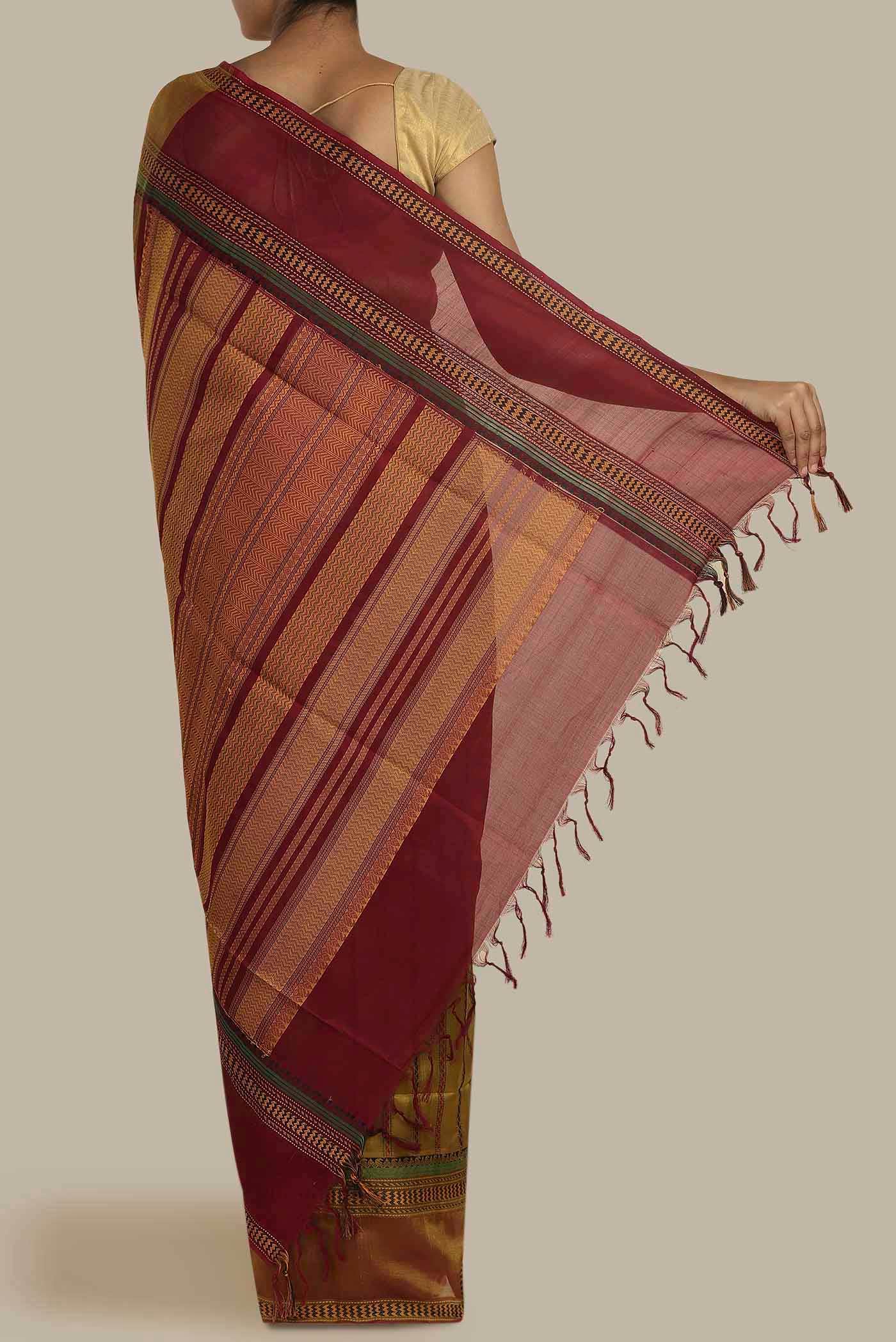 Mehandi Green Silk Cotton Saree