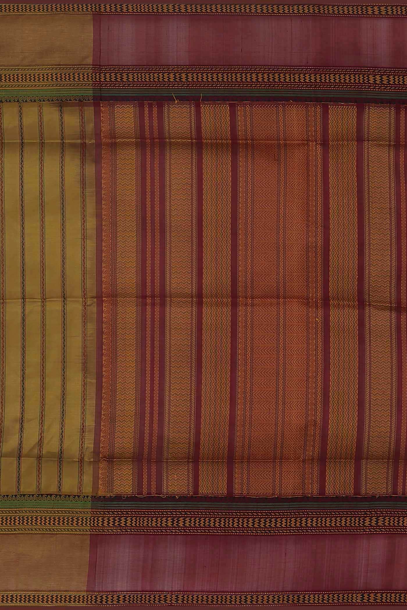 Mehandi Green Silk Cotton Saree