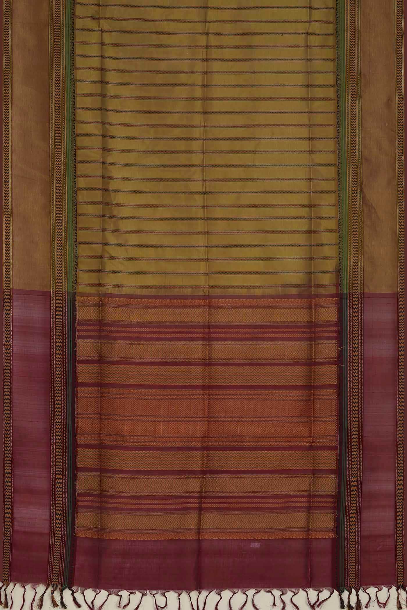 Mehandi Green Silk Cotton Saree