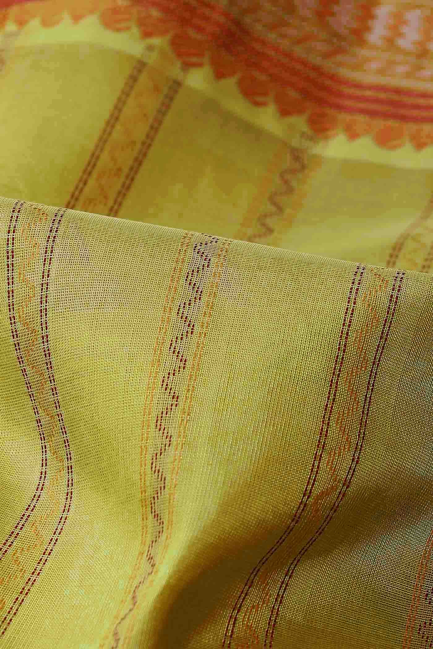 Yellow Silk Cotton Saree