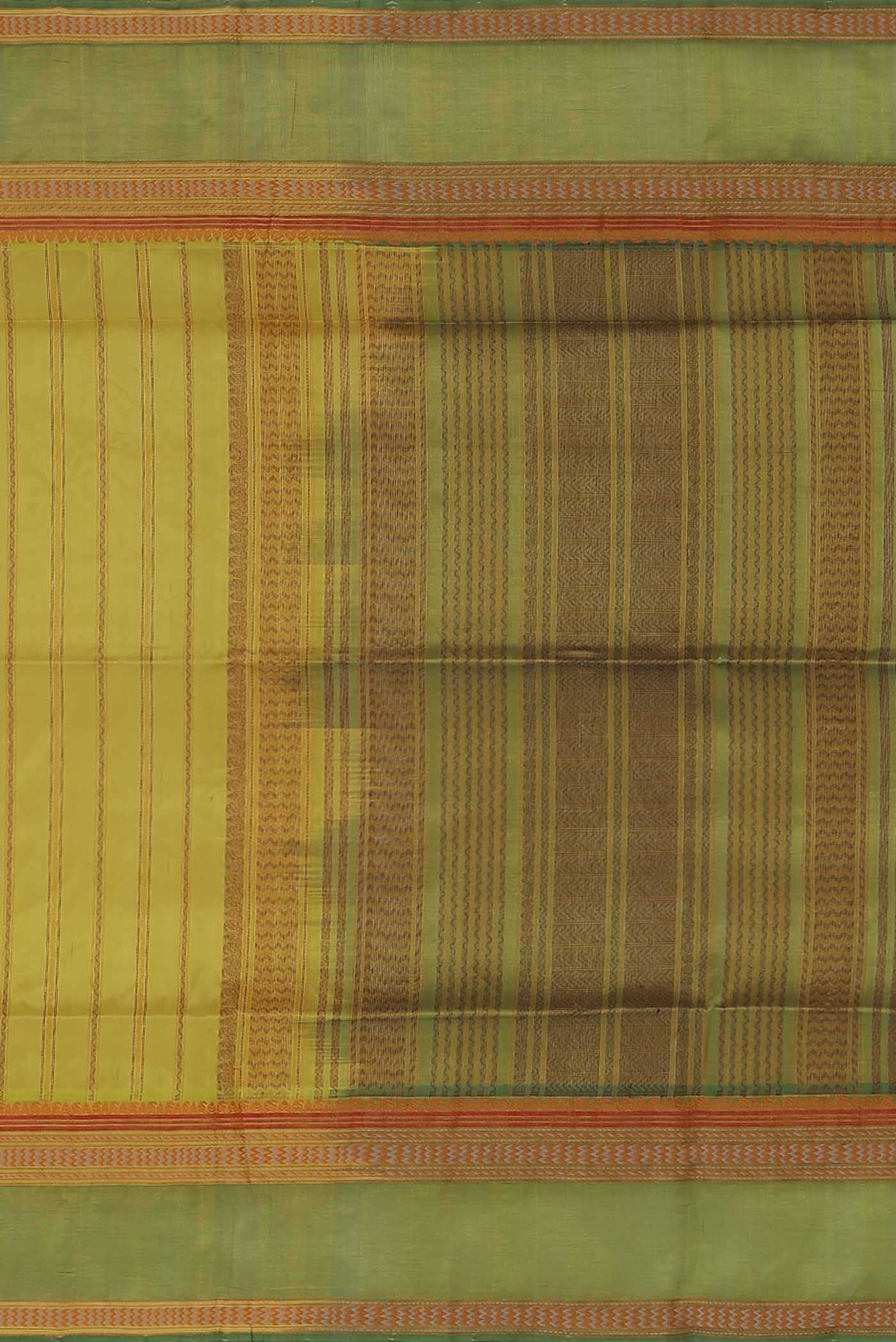 Yellow Silk Cotton Saree