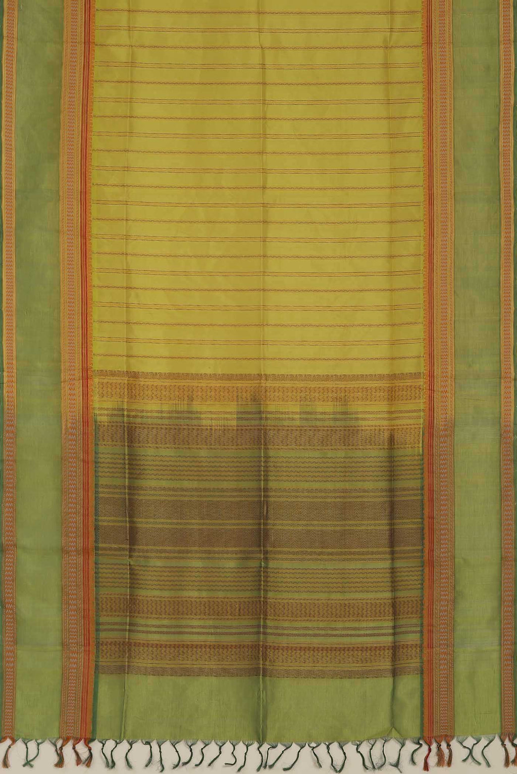 Yellow Silk Cotton Saree