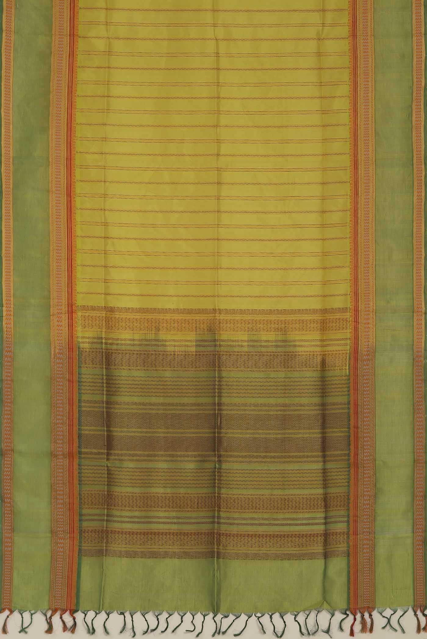 Yellow Silk Cotton Saree