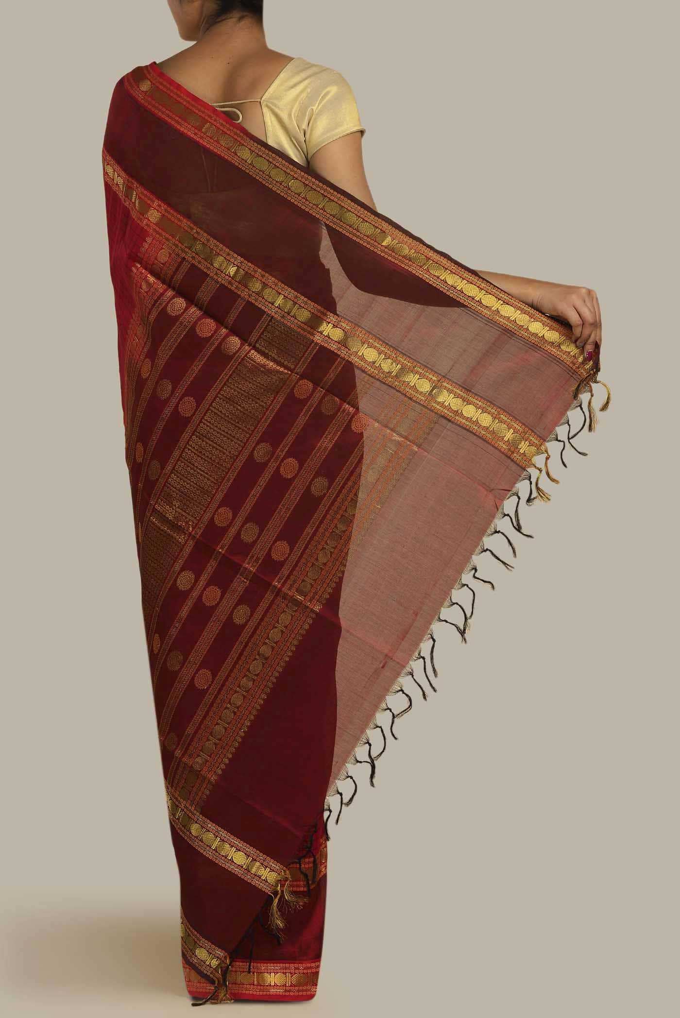 Red Silk Cotton Saree