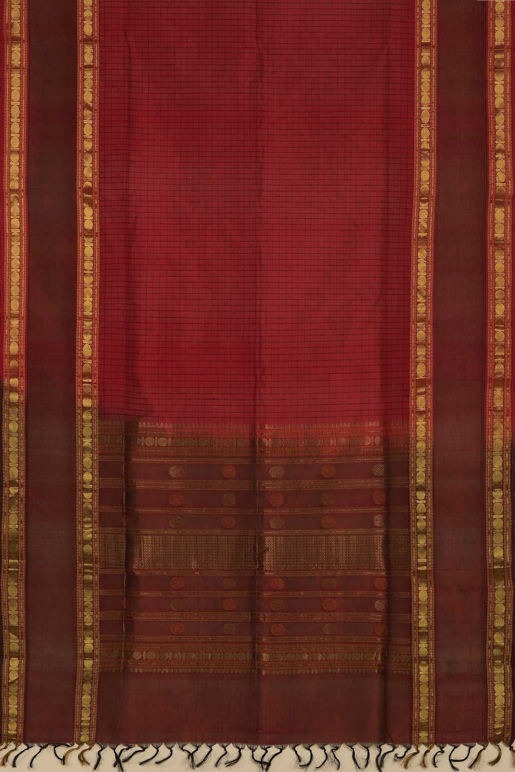Red Silk Cotton Saree