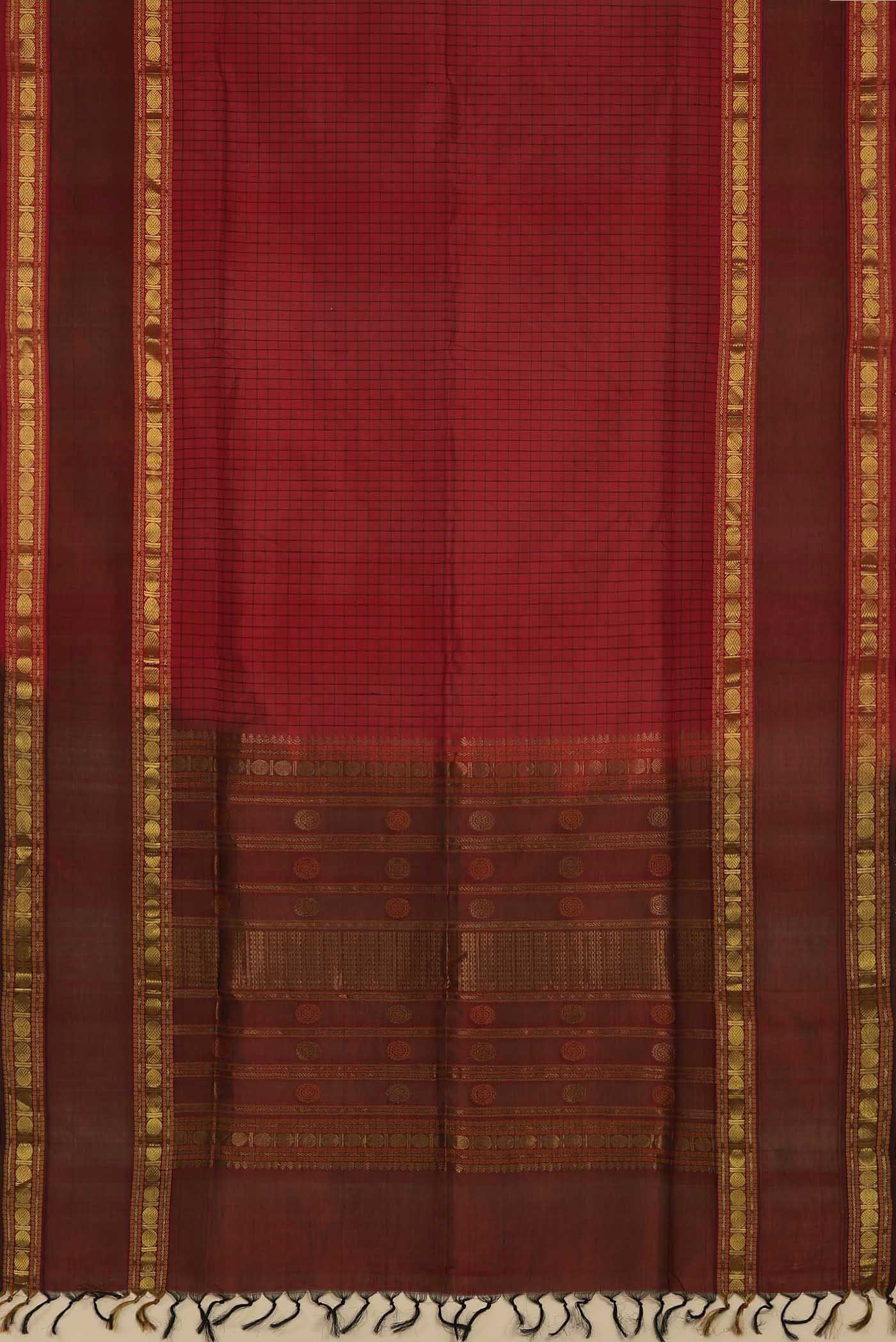 Red Silk Cotton Saree
