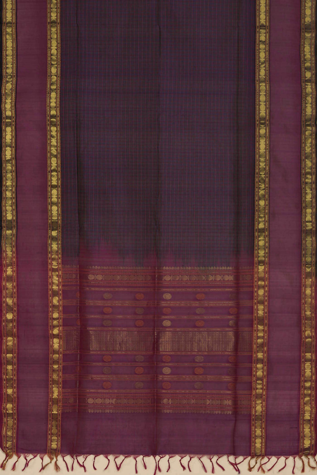 Violet Silk Cotton Saree