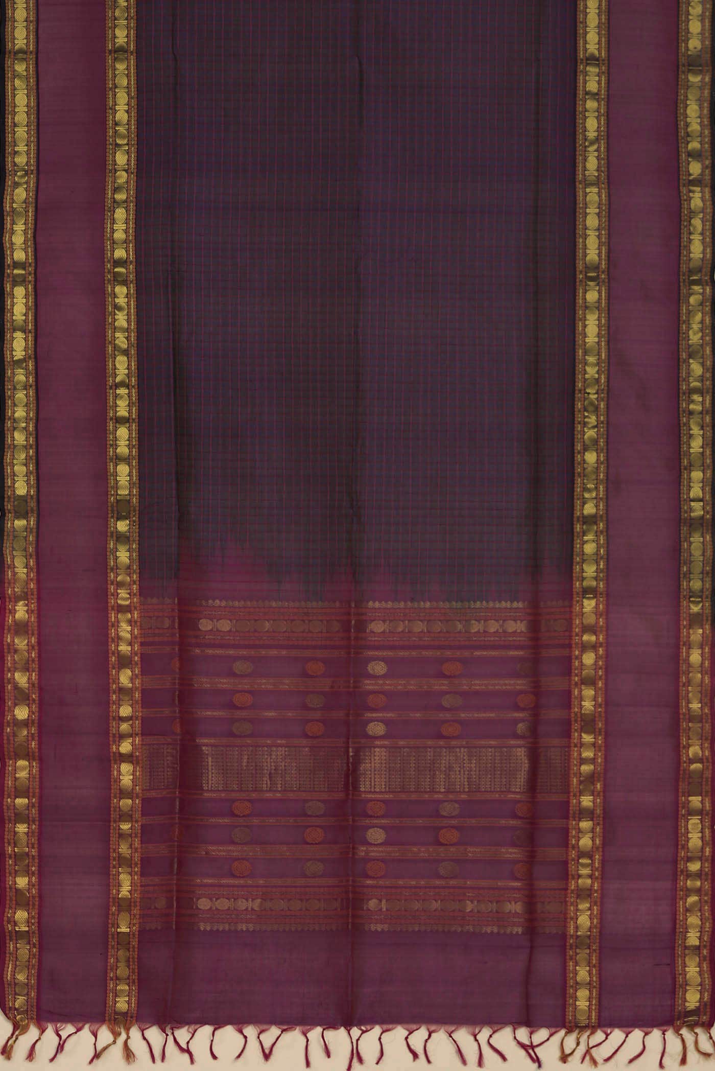 Violet Silk Cotton Saree