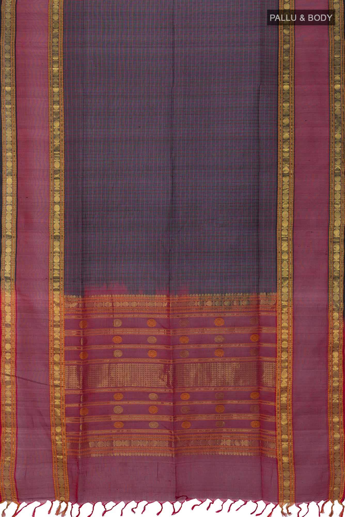 Black Coimbatore Silk Cotton Saree