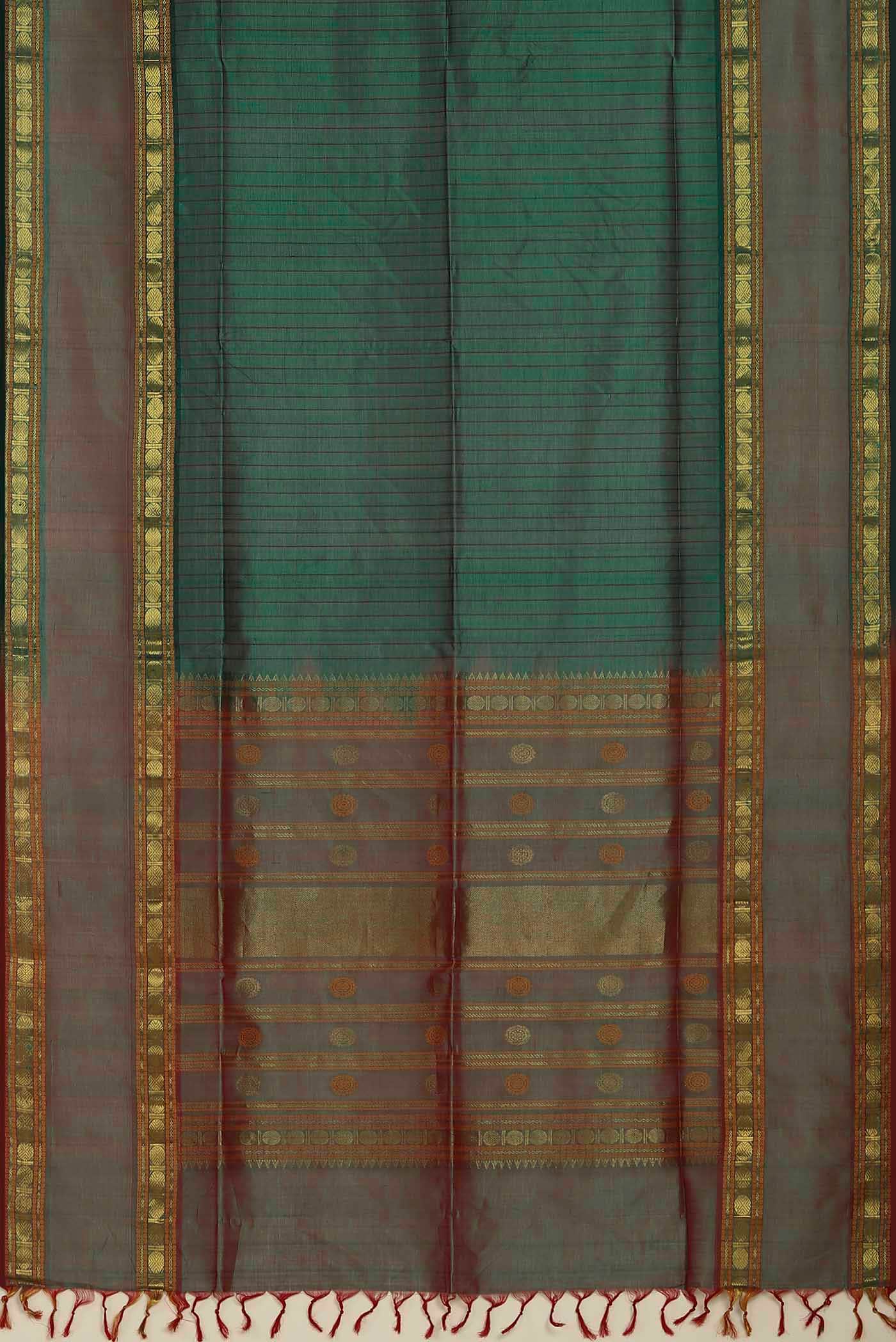 Green Silk Cotton Saree