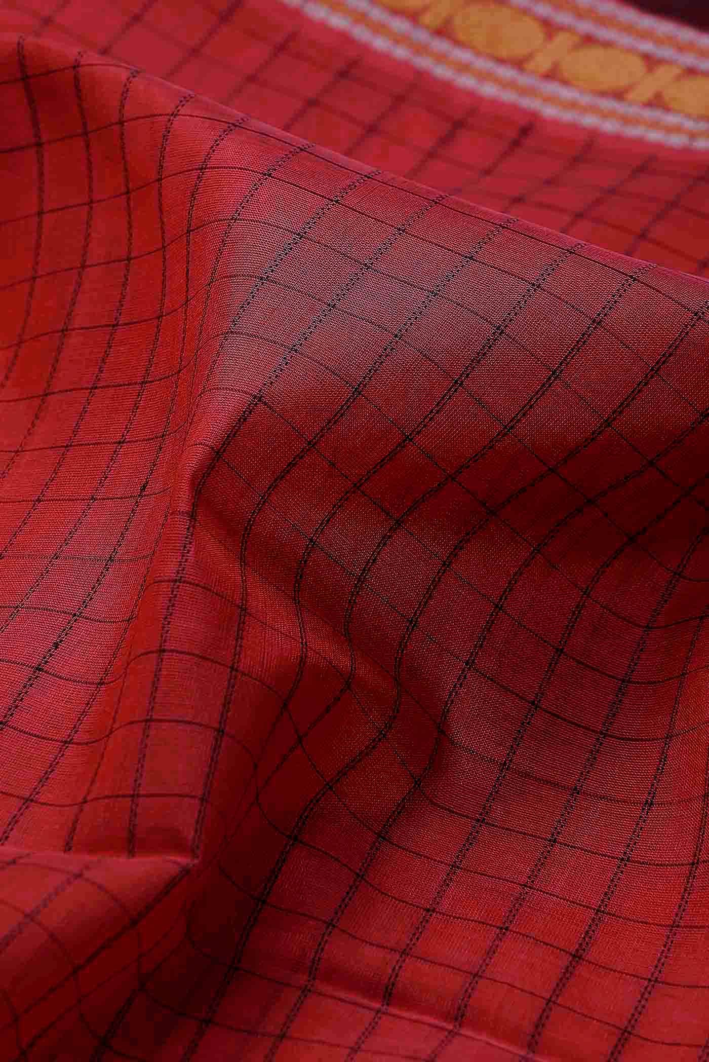 Red Silk Cotton Saree