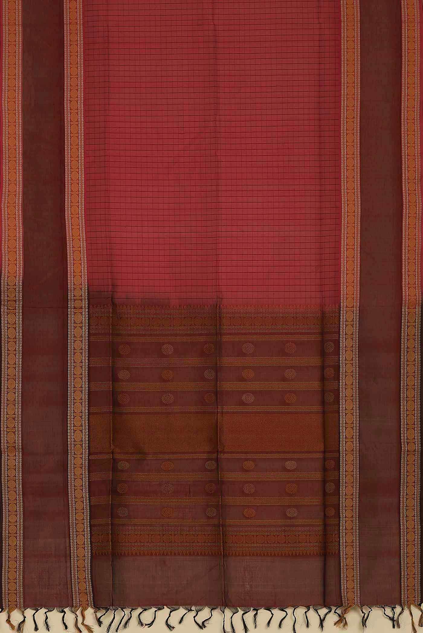 Red Silk Cotton Saree
