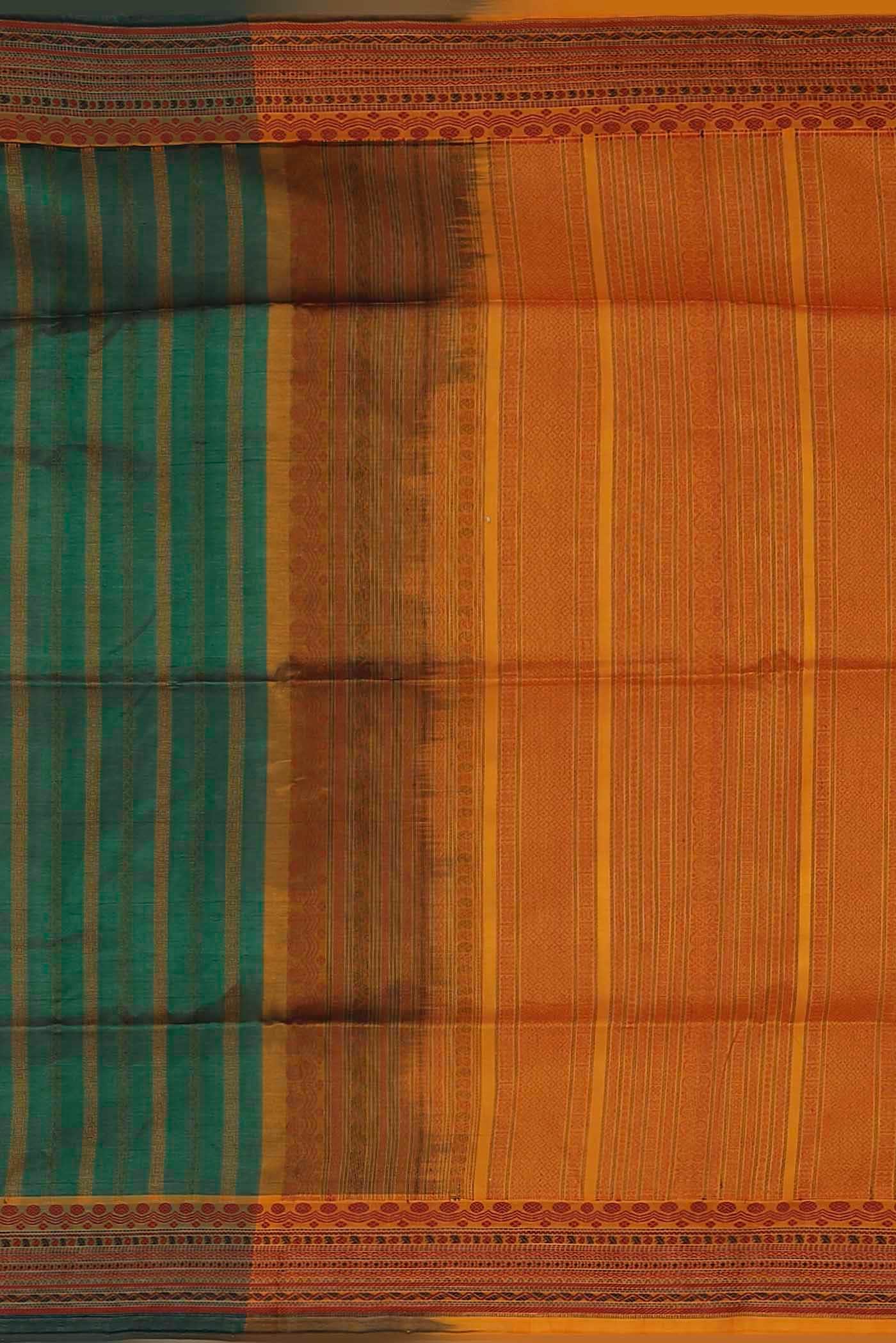 Green Silk Cotton Saree