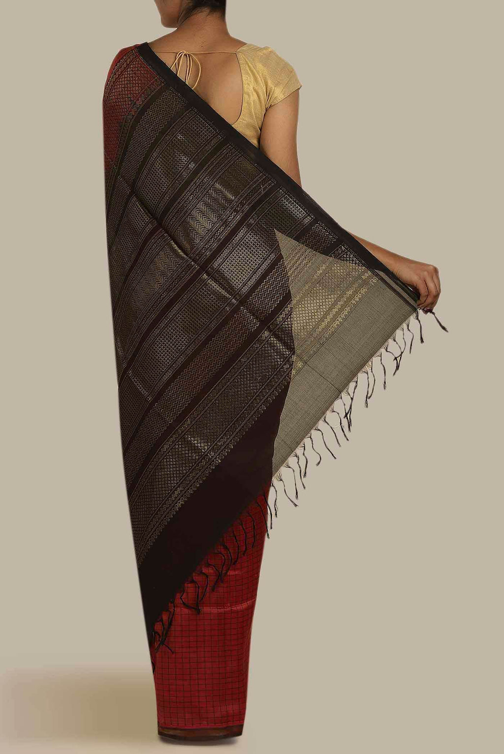 Red Silk Cotton Saree