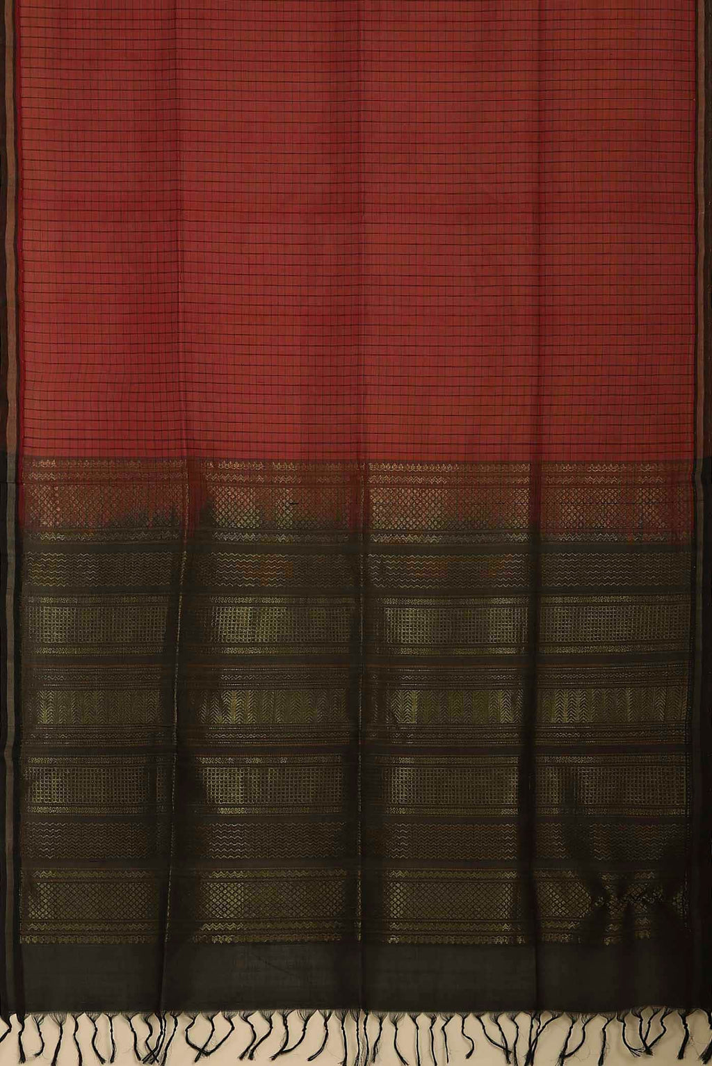 Red Silk Cotton Saree