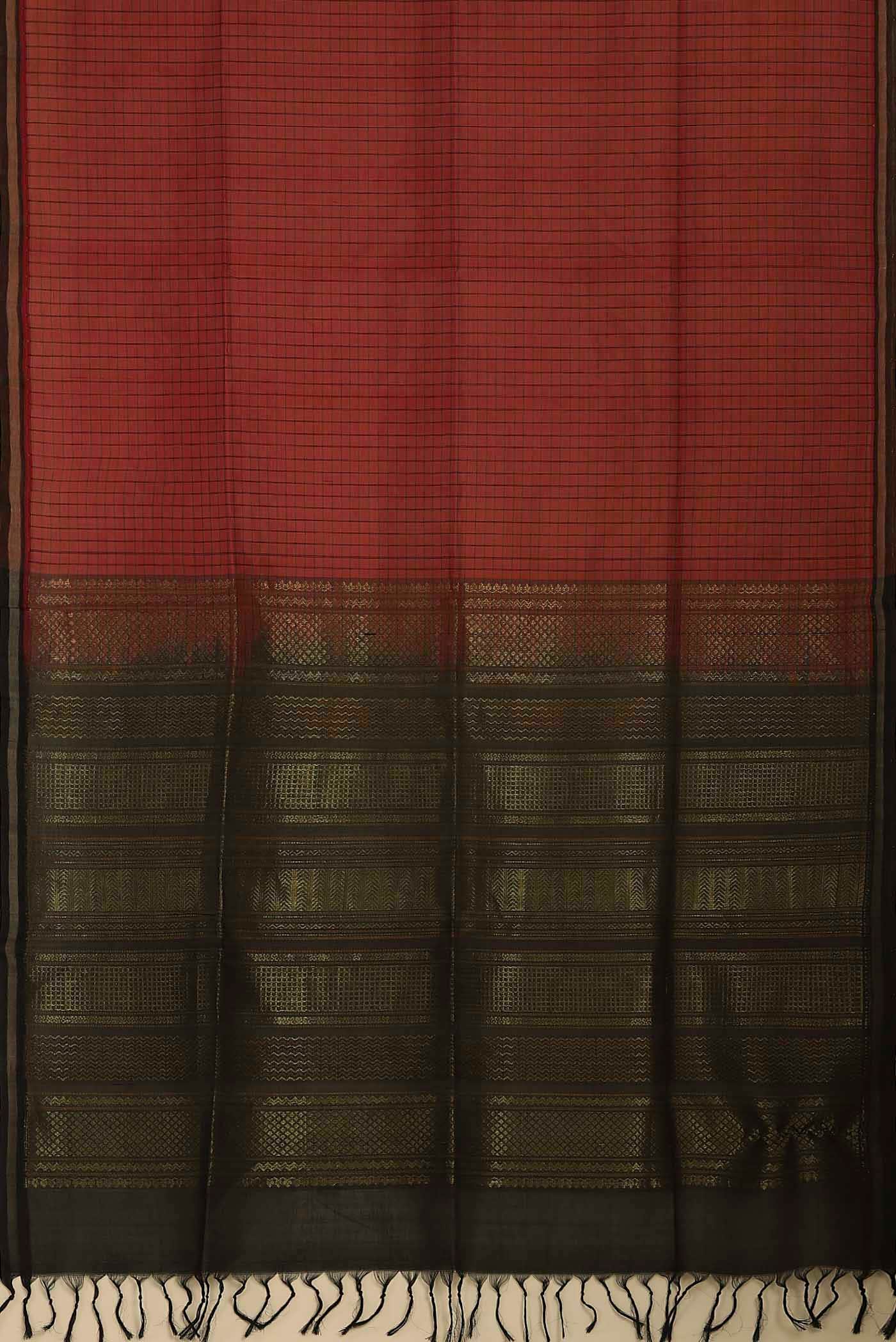 Red Silk Cotton Saree