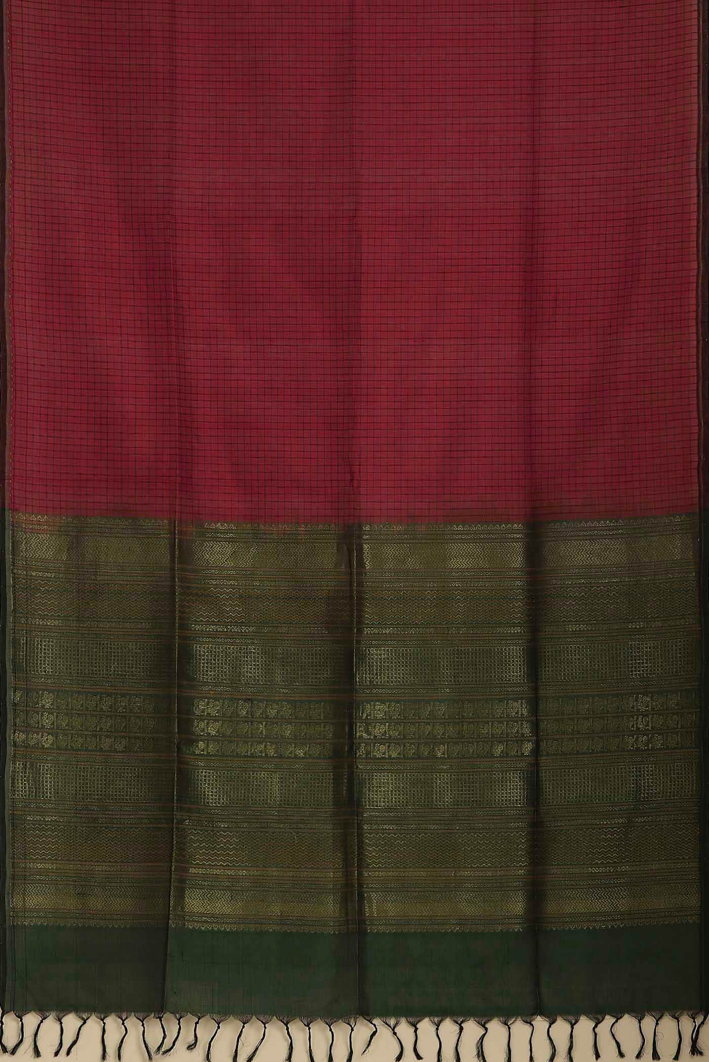 Red Silk Cotton Saree