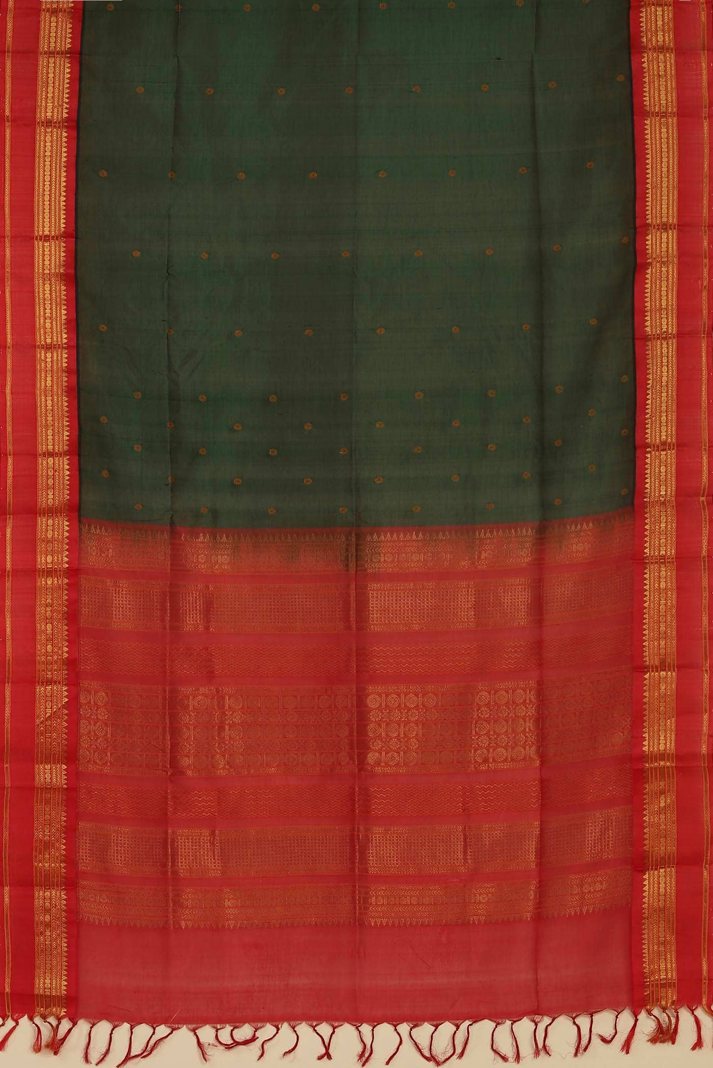 Green Silk Cotton Saree