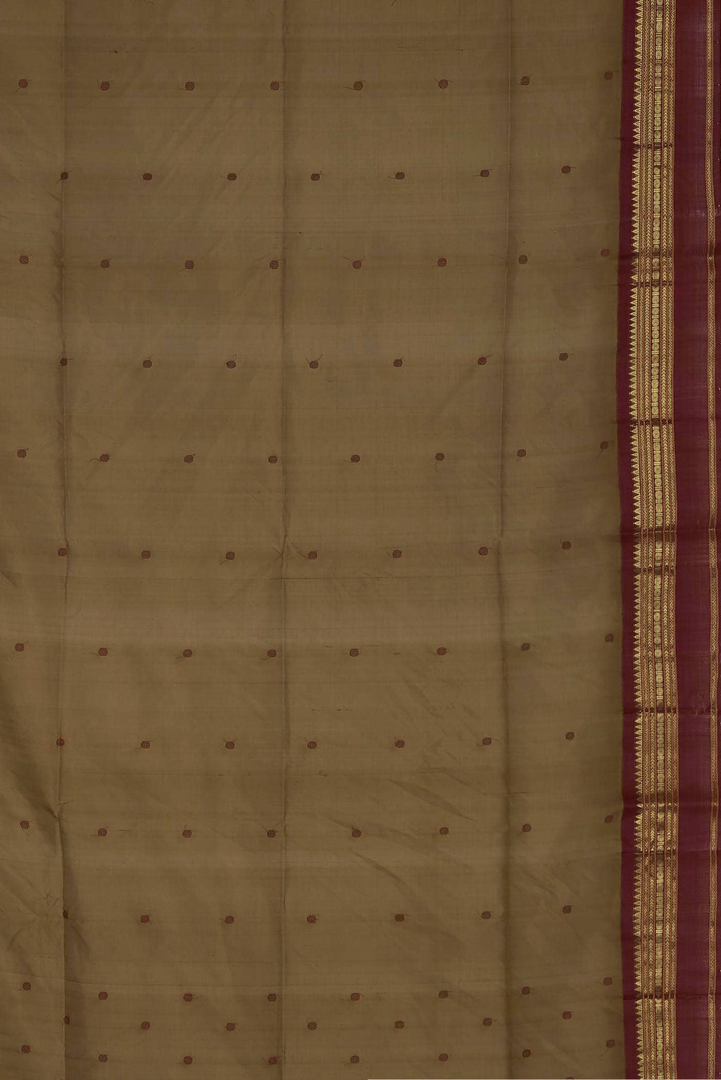 Brown Silk Cotton Saree