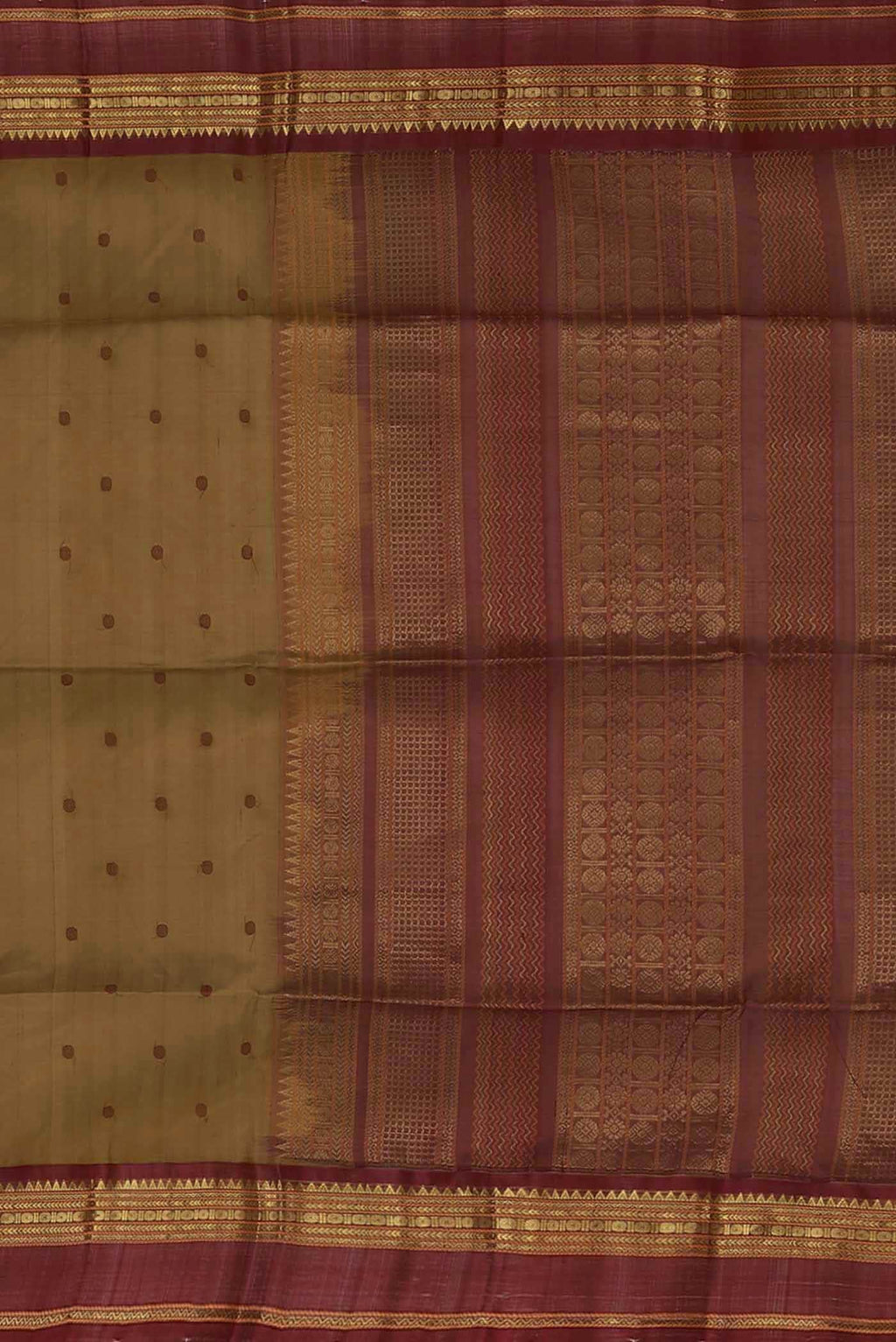 Brown Silk Cotton Saree