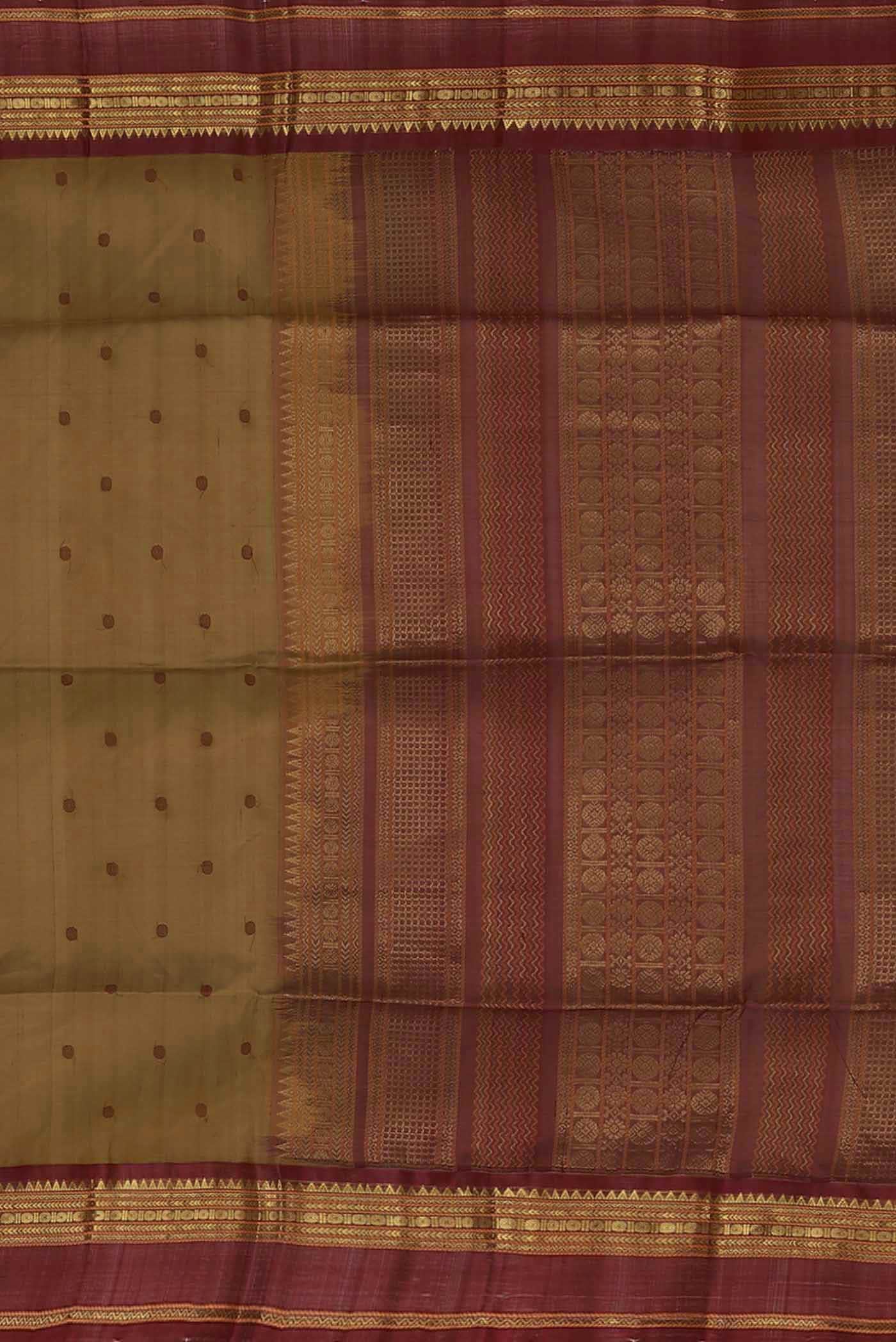 Brown Silk Cotton Saree