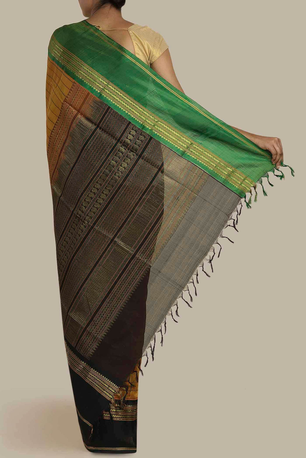 Mustard Silk Cotton Saree