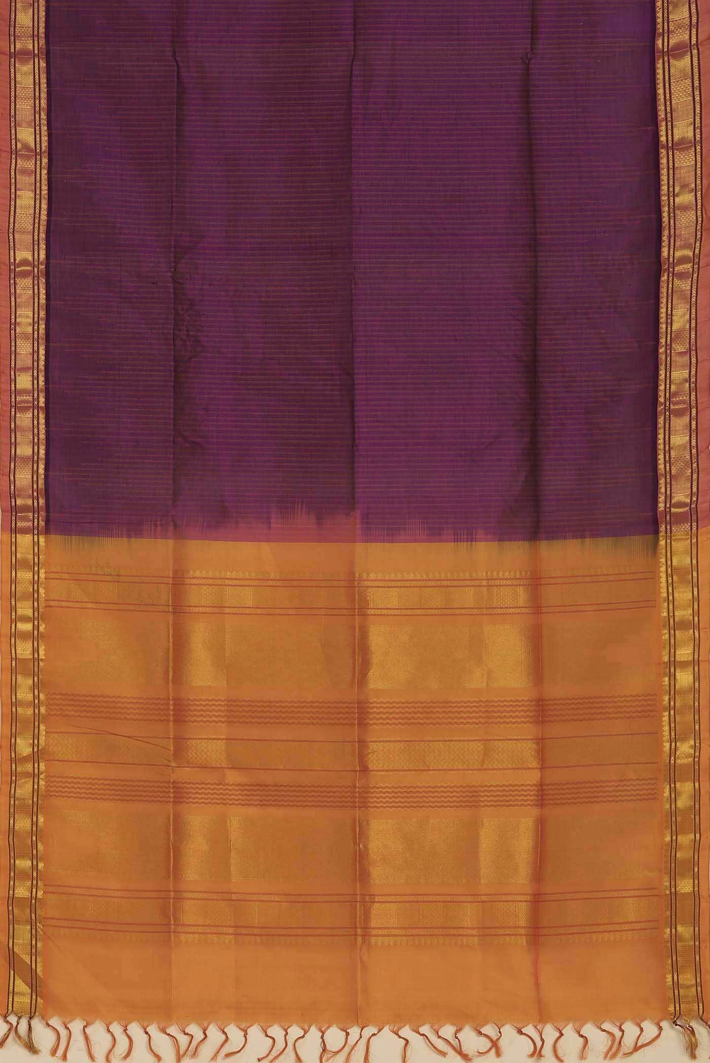 Purple Silk Cotton Saree