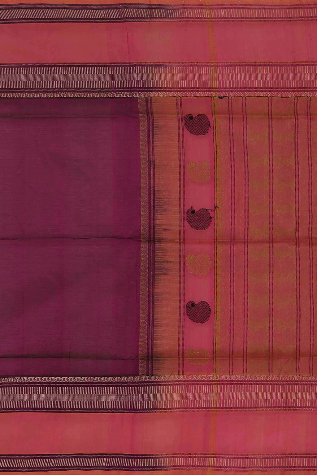 Magenta Silk Cotton Saree