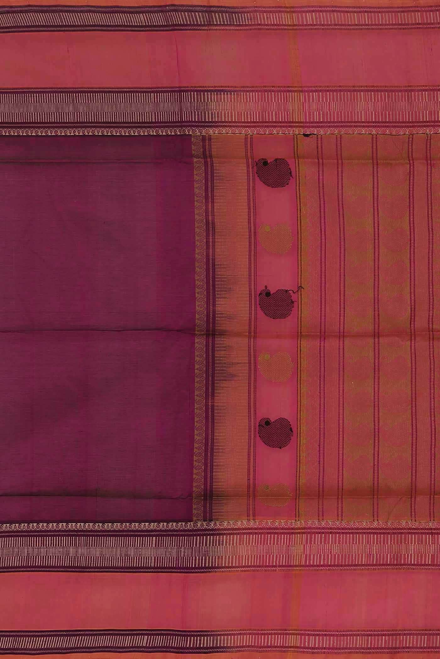 Magenta Silk Cotton Saree
